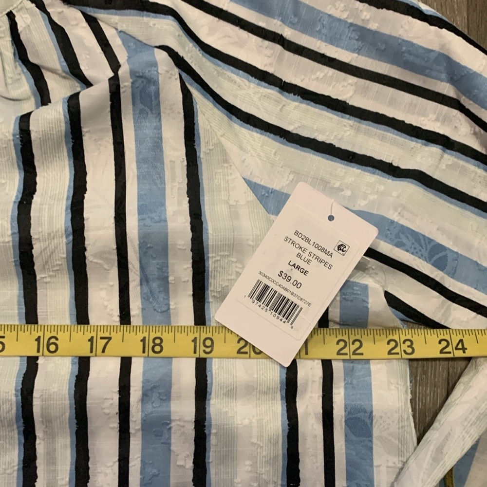 NWT Striped Long Sleeve Lightweight Swiss Dot Women's Top - Picture 11 of 11